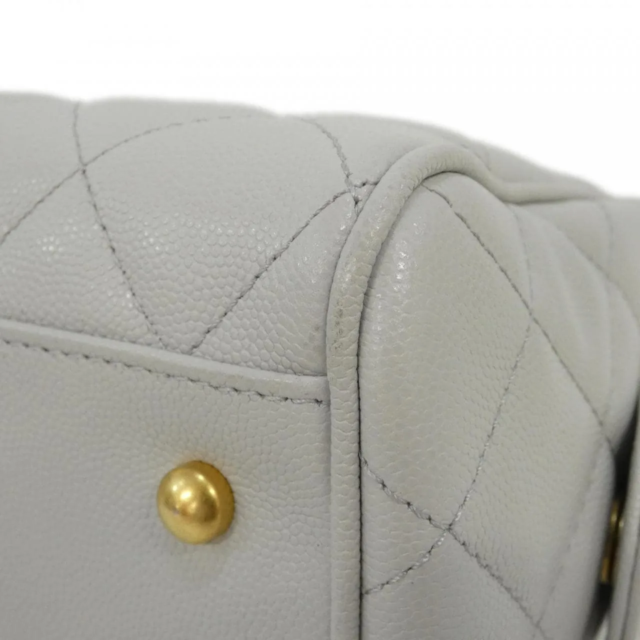 CHANEL AS5578 Handbag Grained Calfskin Grey Grained Calfskin Rank A - Thumbnail 3