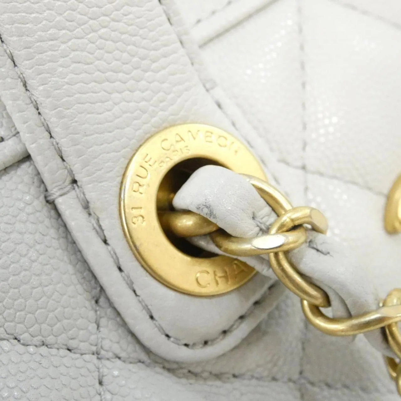 CHANEL AS5578 Handbag Grained Calfskin Grey Grained Calfskin Rank A - Thumbnail 7