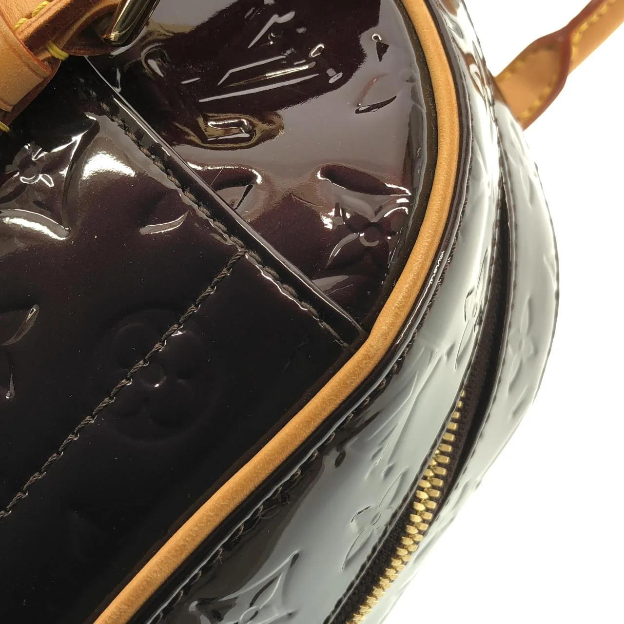 LOUIS VUITTON M93516 Handbag Vernis Black Vernis Rank A - Thumbnail 4