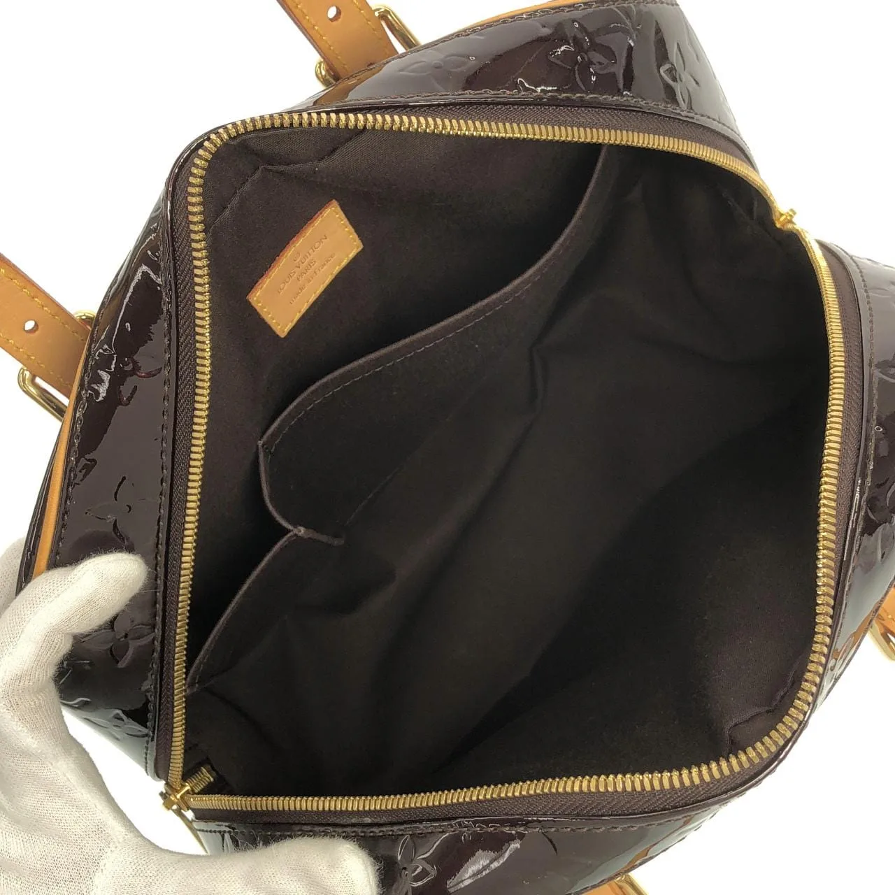 LOUIS VUITTON M93516 Handbag Vernis Black Vernis Rank A - Thumbnail 8