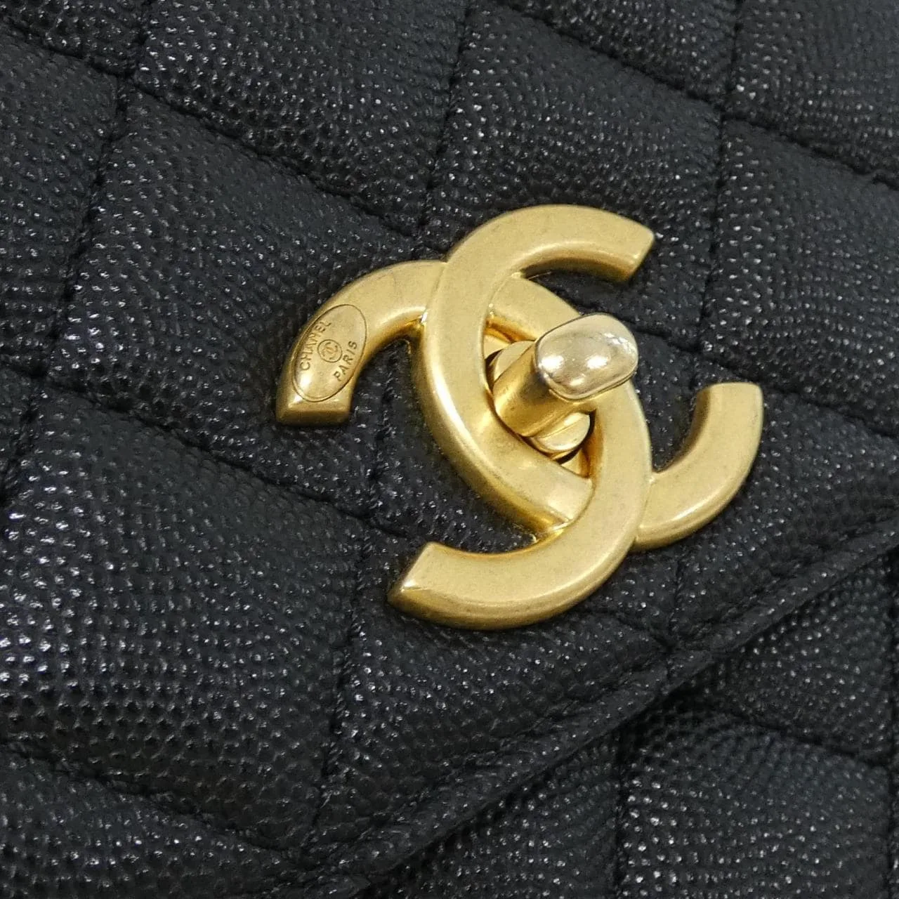 CHANEL Matelasse 92991 Handbag Grained Calfskin Black Grained Calfskin Rank A - Thumbnail 4