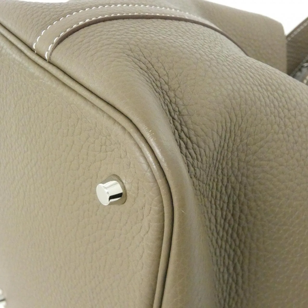 HERMES 060991CK Handbag Clemence Etoupe Clemence Leather - Thumbnail 2