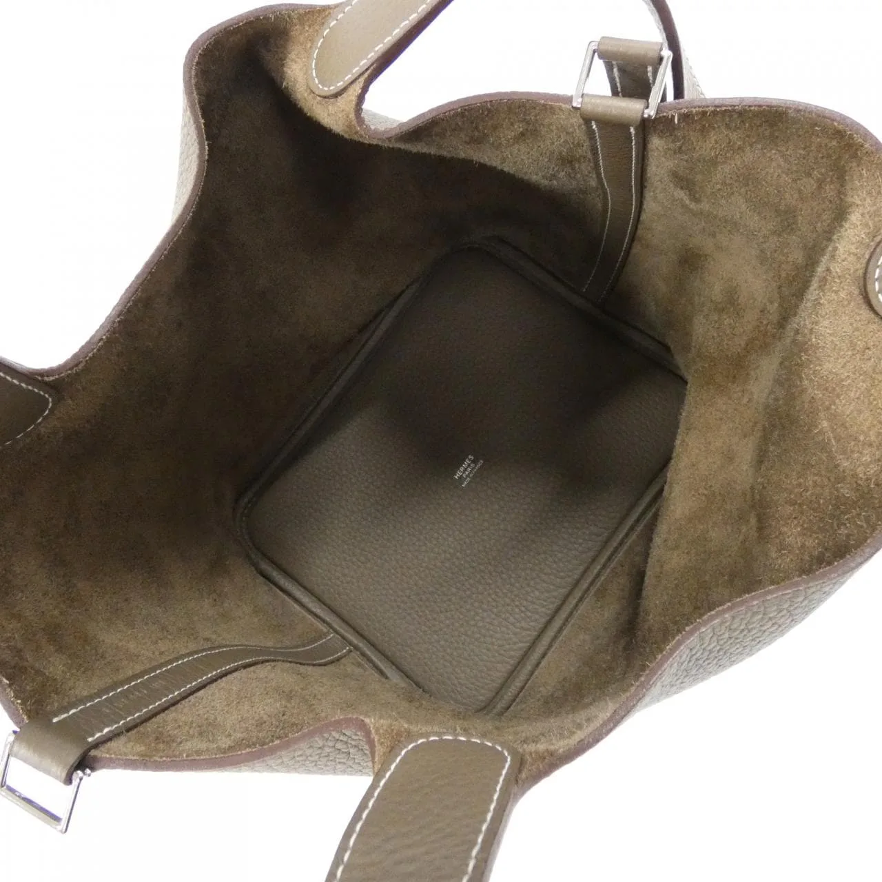 HERMES 060991CK Handbag Clemence Etoupe Clemence Leather - Thumbnail 6