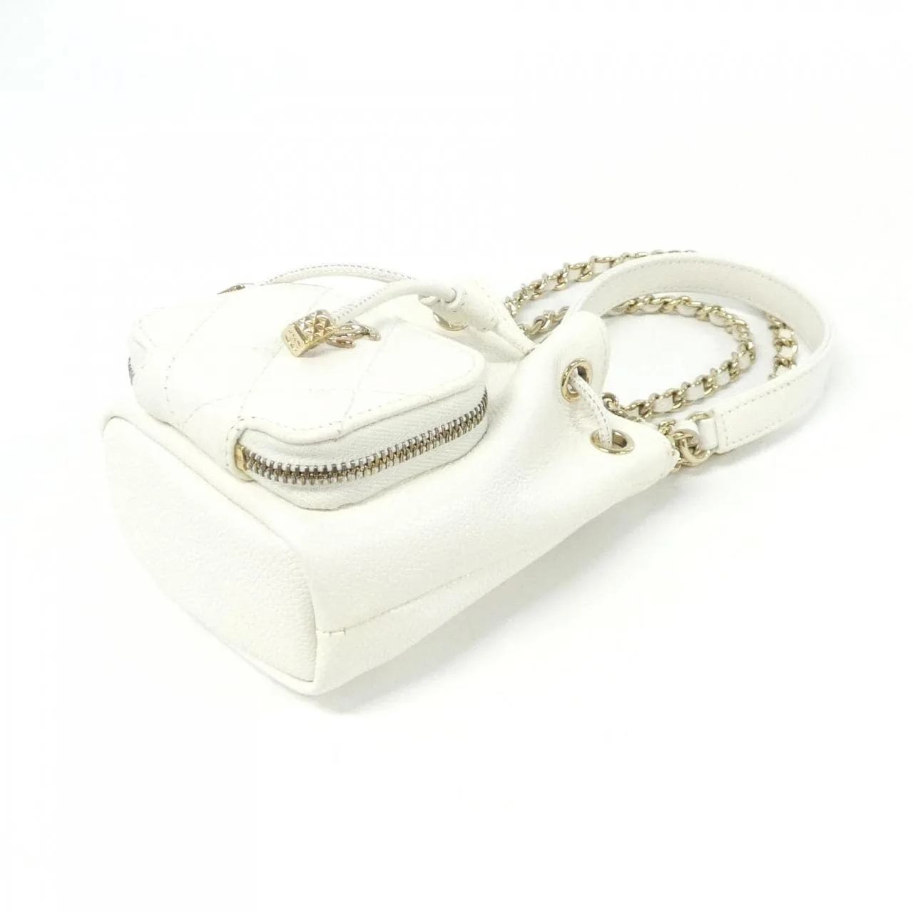 CHANEL Timeless Classic AP2913 Shoulder Grained Calfskin White Grained Calfskin Rank A - Thumbnail 3