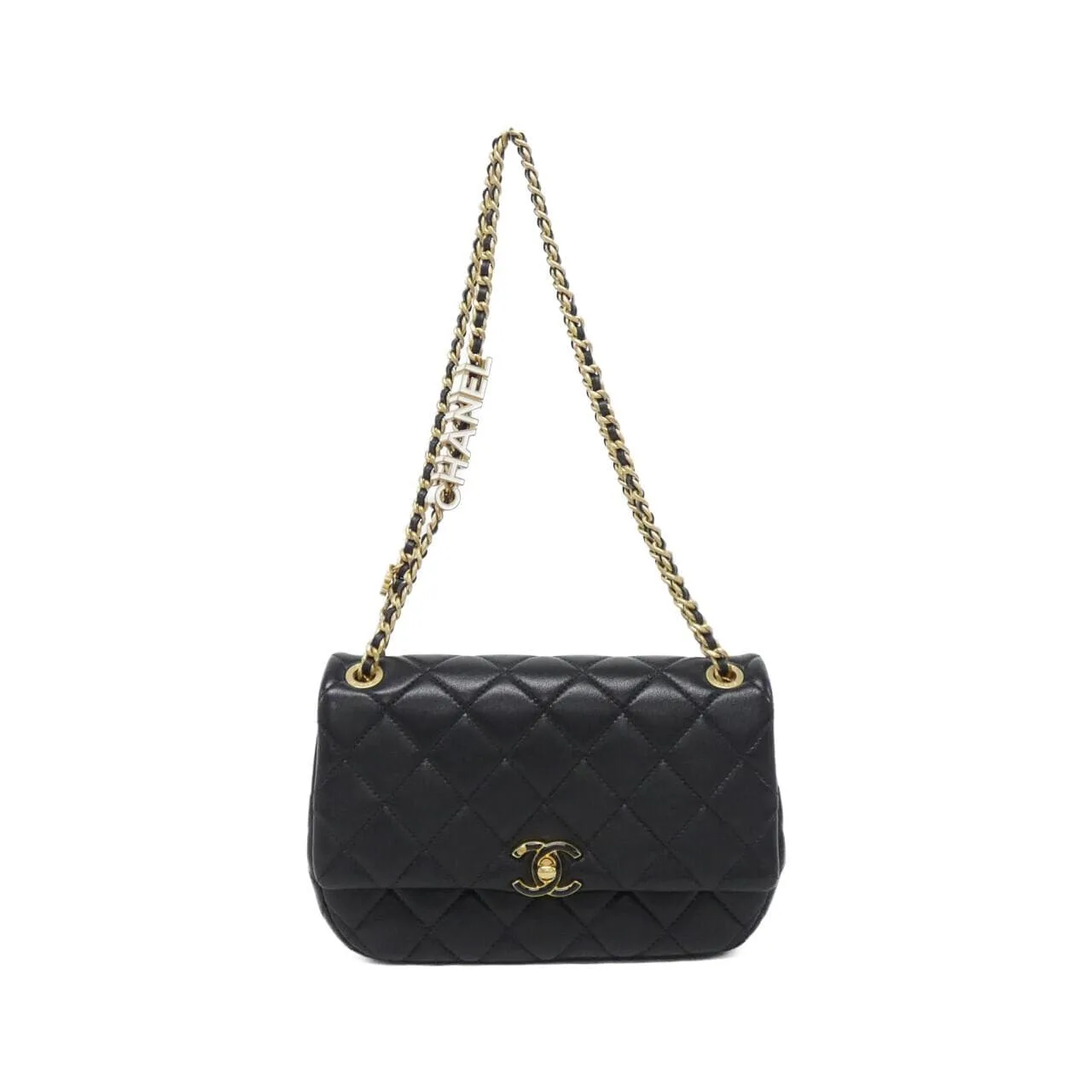 CHANEL AS4740 Shoulder Lambskin Black