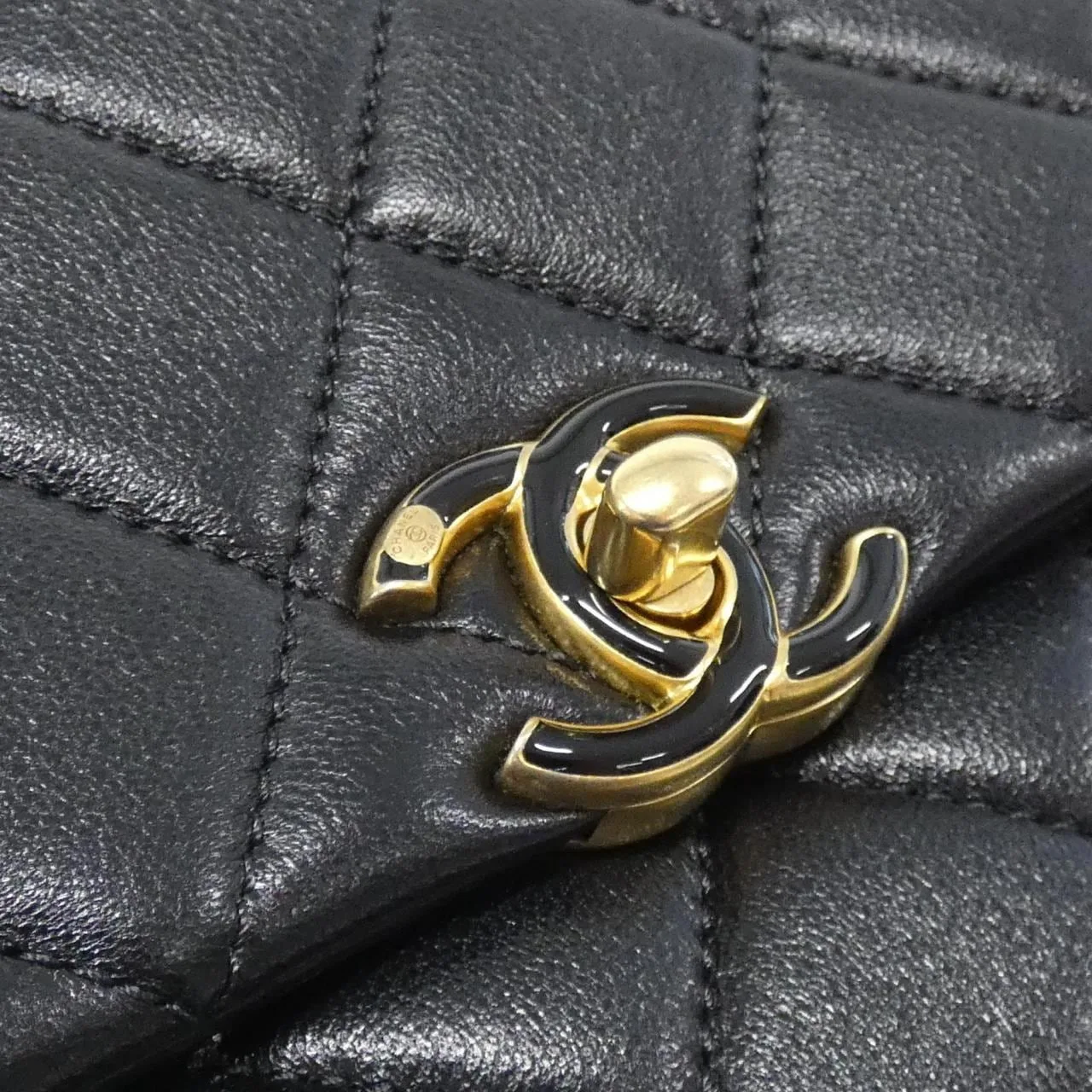 CHANEL AS4740 Shoulder Lambskin 黑色 羊皮 中古品A - 縮圖 6