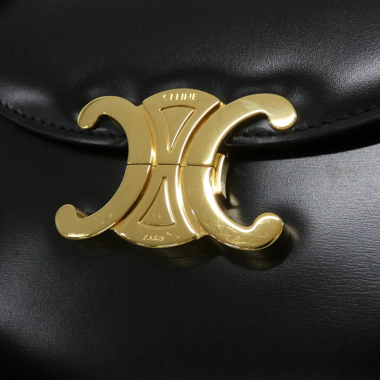 CELINE Cabas 110413BF4 Shoulder 黑色 中古品A - 縮圖 4