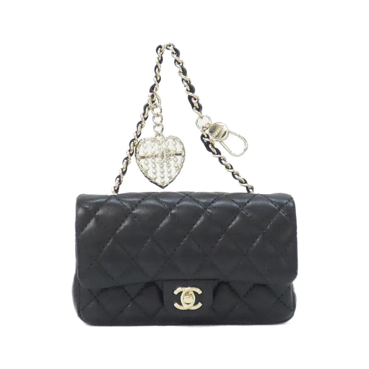CHANEL AP4760 Key Case Lambskin Black
