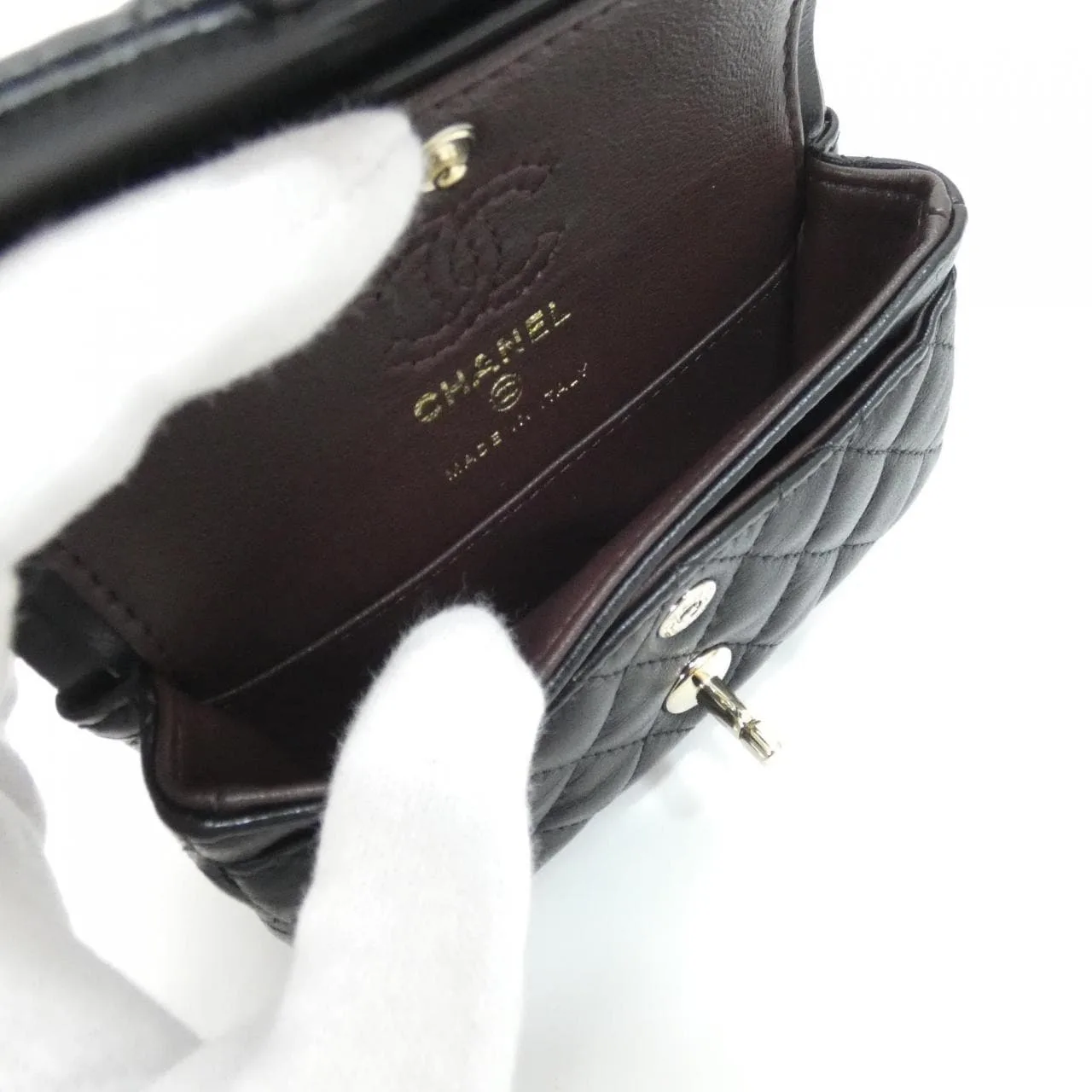 CHANEL AP4760 Key Case Lambskin Black Lambskin Rank A - Thumbnail 8