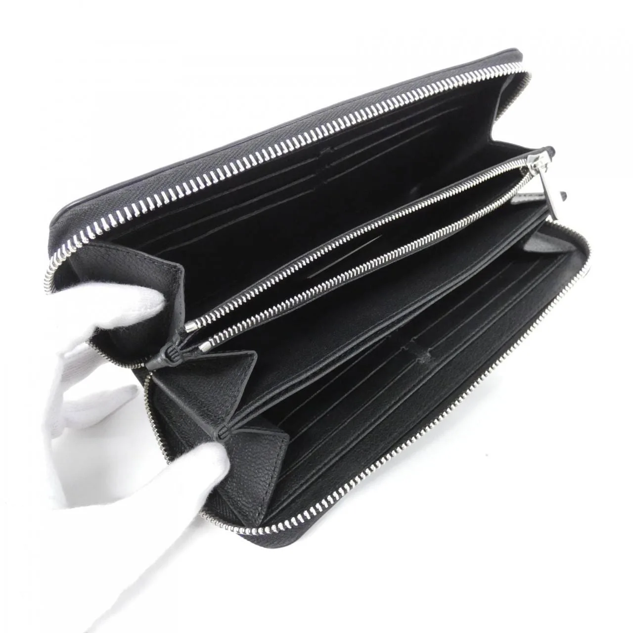 LOUIS VUITTON N96955 Wallet Leather 黑色 皮革 中古品A - 縮圖 6