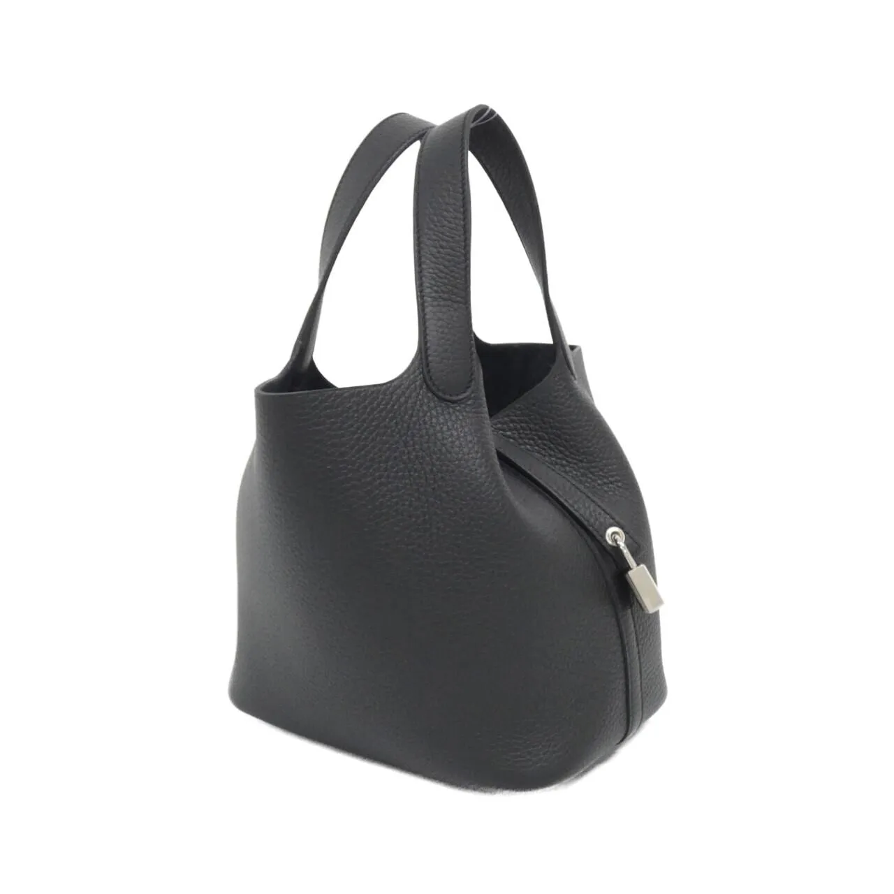 HERMES Picotin 056289CK Handbag Clemence Black
