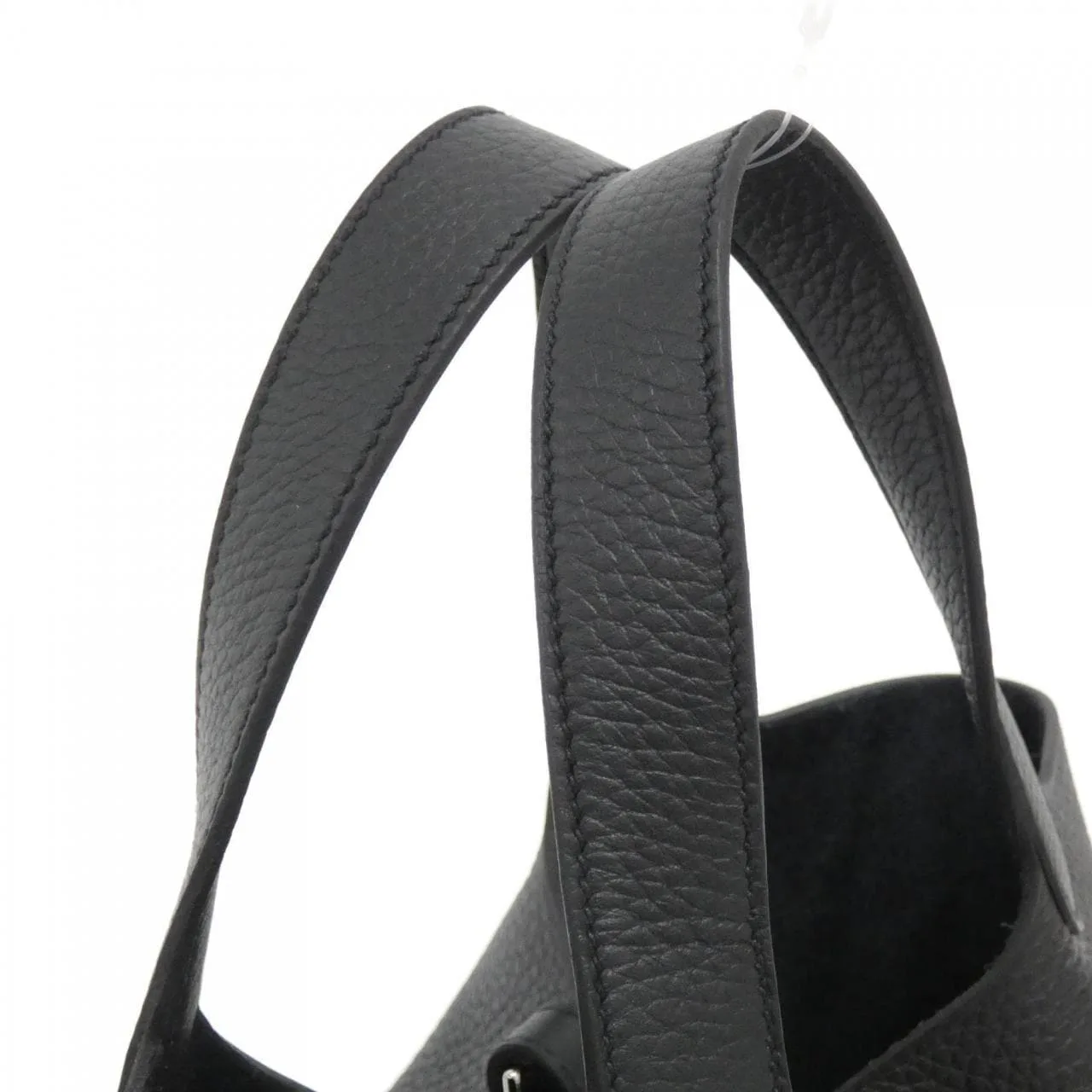 HERMES Picotin 056289CK Handbag Clemence 黑色 Clemence 皮 未使用品 - 縮圖 4