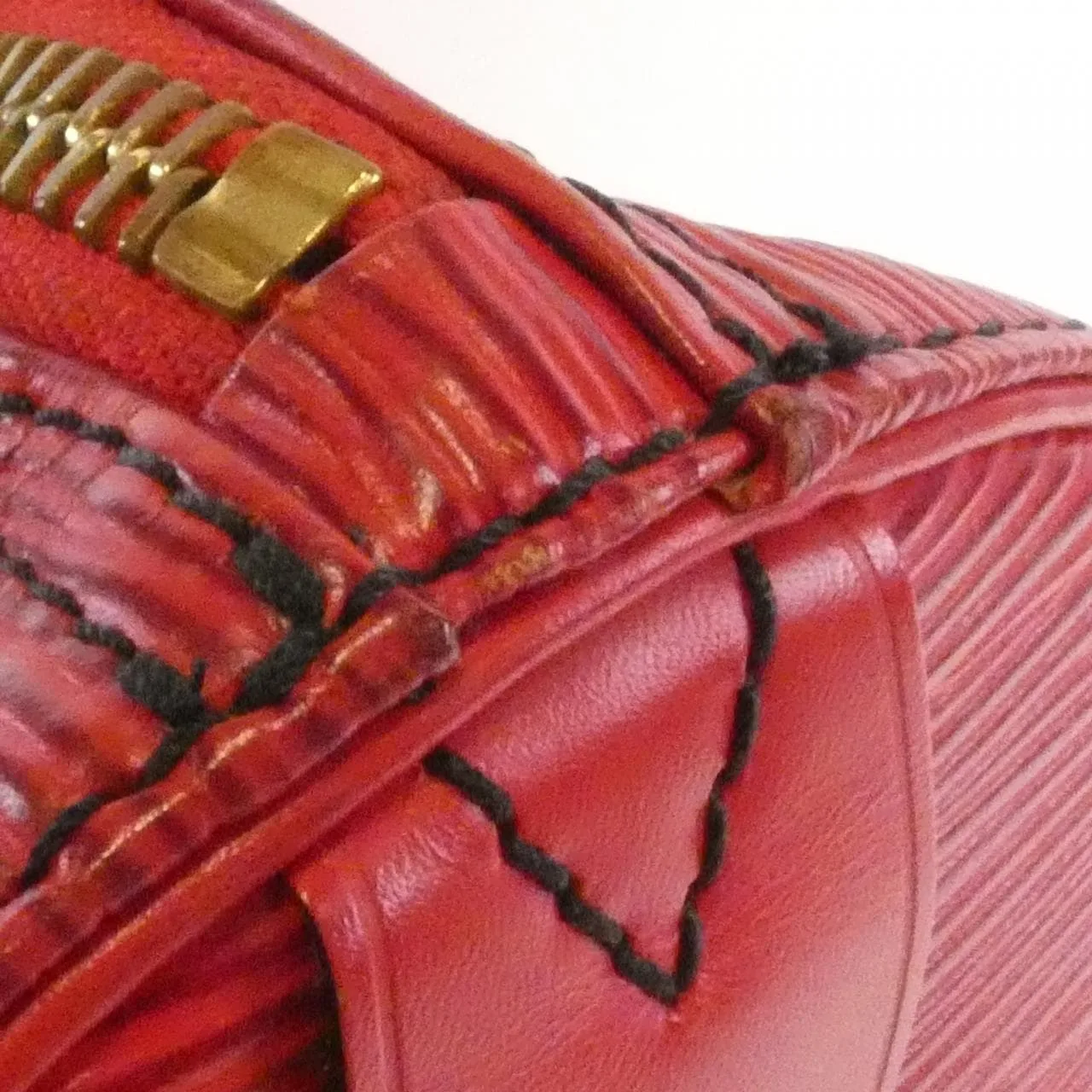 LOUIS VUITTON Keepall M42957 Boston Epi 紅色 Epi 中古品B - 縮圖 3