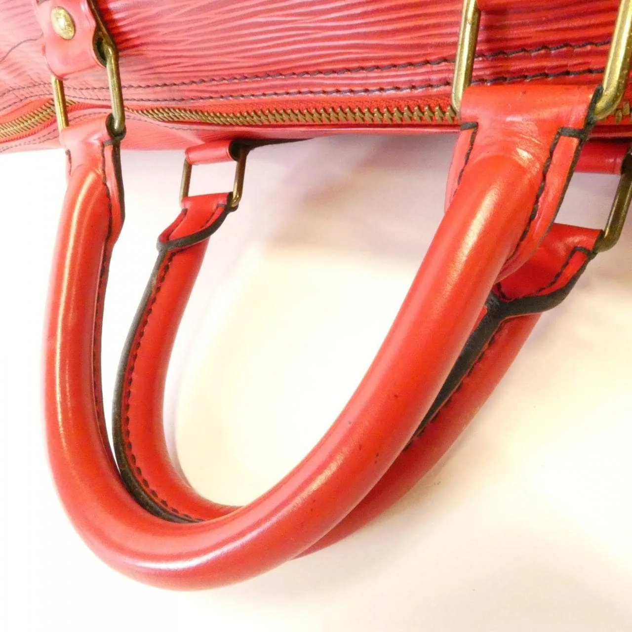 LOUIS VUITTON Keepall M42957 Boston Epi 紅色 Epi 中古品B - 縮圖 7