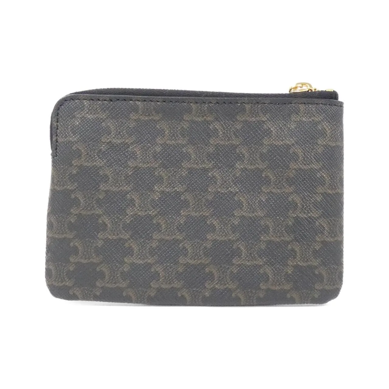 CELINE 10C662CA2 Coin Case Canvas 黑色 帆布 中古品A - 縮圖 2