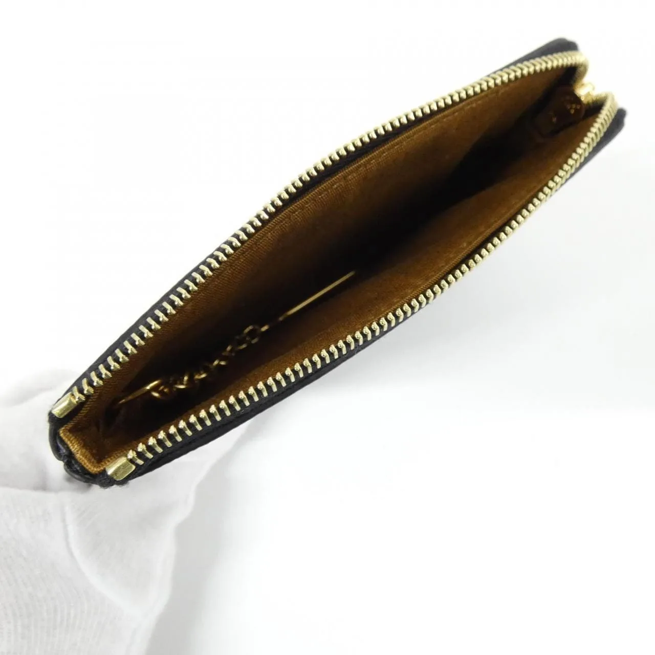 CELINE 10C662CA2 Coin Case Canvas 黑色 帆布 中古品A - 縮圖 5