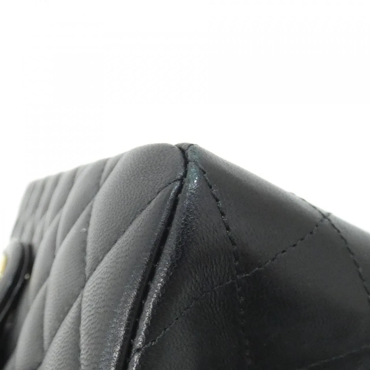 CHANEL Matelasse 1113 Shoulder Lambskin 黑色 羊皮 中古品A - 縮圖 4