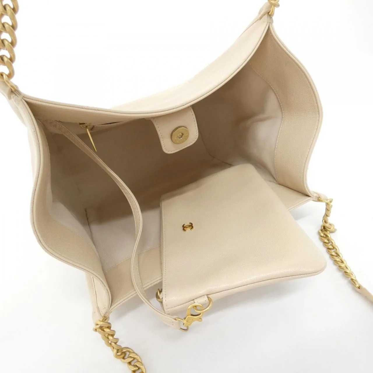 CHANEL AS5417 Handbag Grained Calfskin Beige Grained Calfskin Rank A - Thumbnail 6