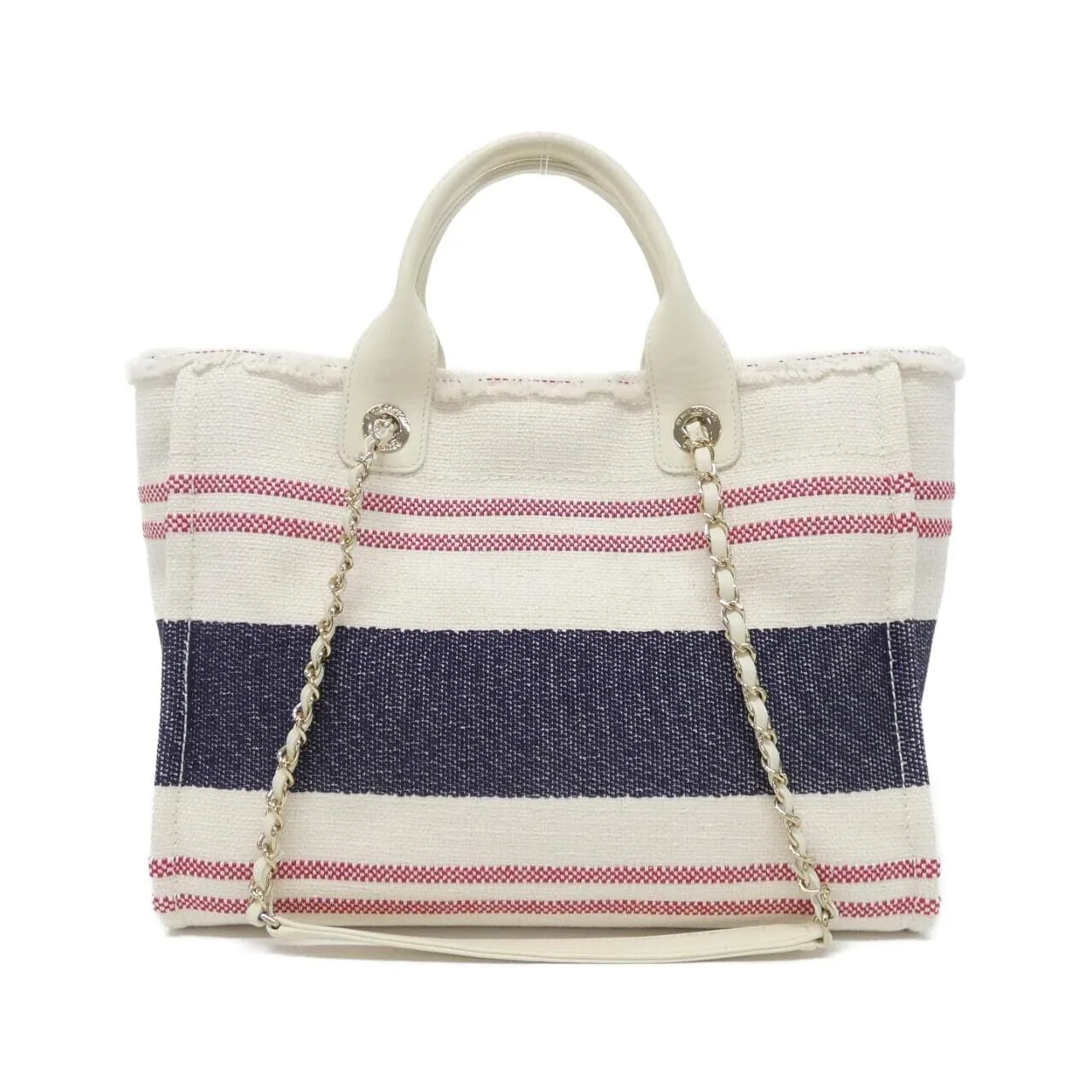 CHANEL Deauville AS3351 Handbag Canvas