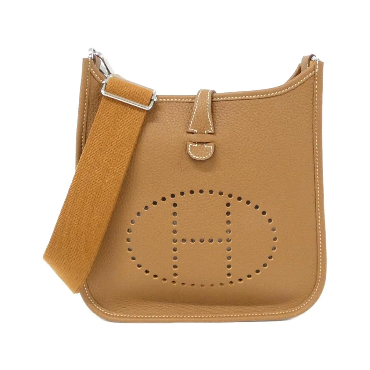 HERMES Evelyne 087941CK Shoulder Clemence Gold