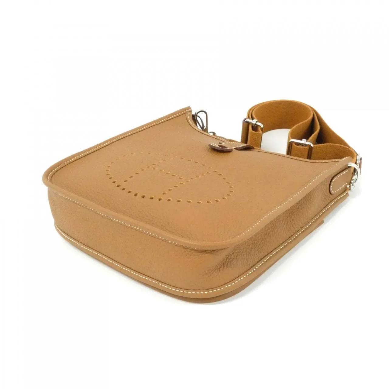 HERMES Evelyne 087941CK Shoulder Clemence Gold Clemence Leather Rank A - Thumbnail 3