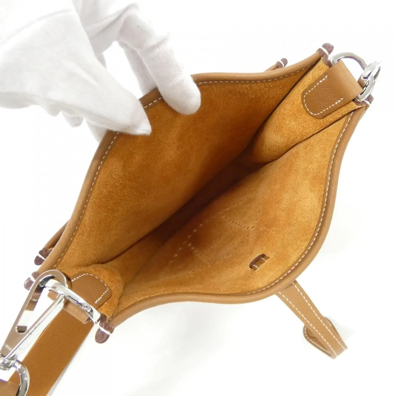 HERMES Evelyne 087941CK Shoulder Clemence Gold Clemence Leather Rank A - Thumbnail 5