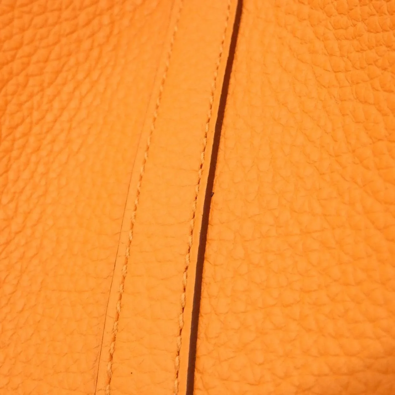 HERMES Picotin 060991CK Handbag Clemence 橙色 Clemence 皮 中古品A - 縮圖 4