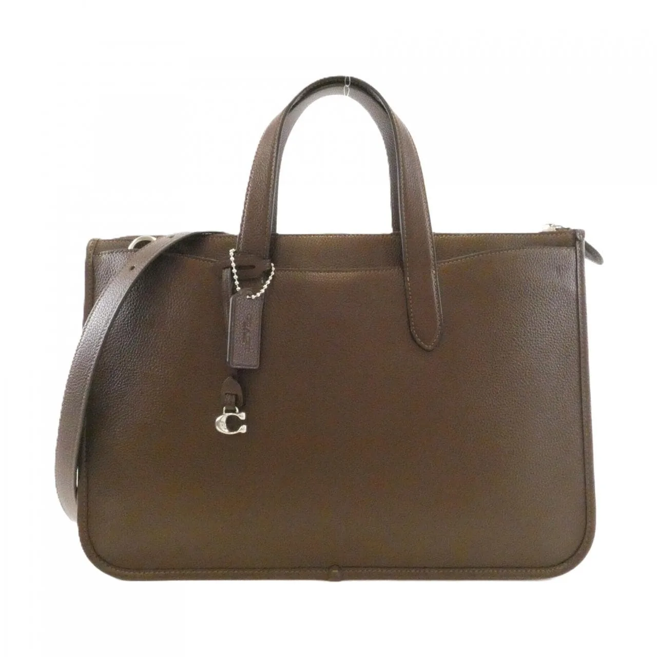 COACH CV971 Handbag Leather Brown