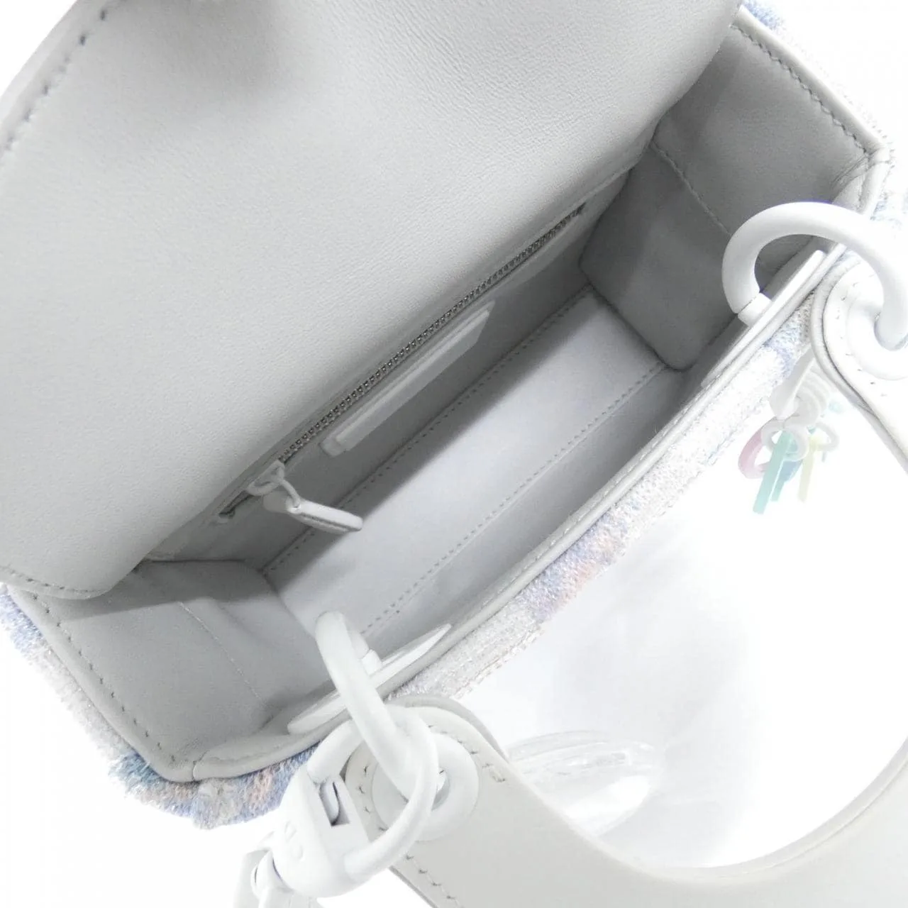 DIOR Lady Dior M0505WJIUX 手提包 白色 中古品A - 縮圖 8