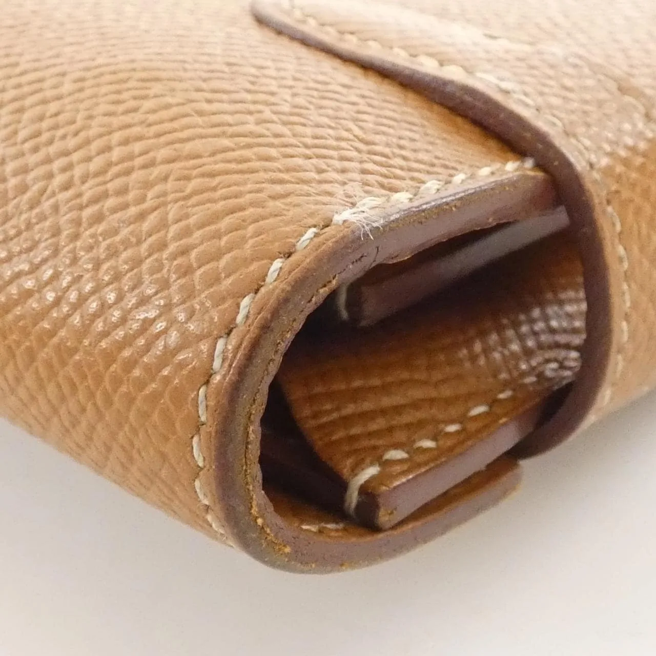 HERMES Kelly 051300CK Wallet Epsom Gold Epsom Leather Rank B - Thumbnail 3