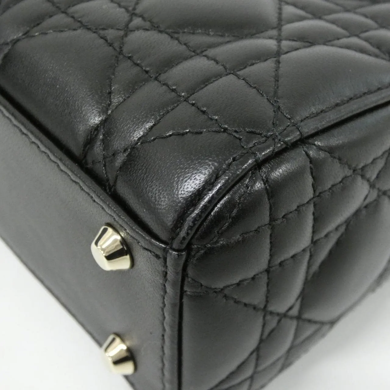 DIOR Lady Dior M0505OCAL Handbag Lambskin 黑色 羊皮 中古品A - 縮圖 3