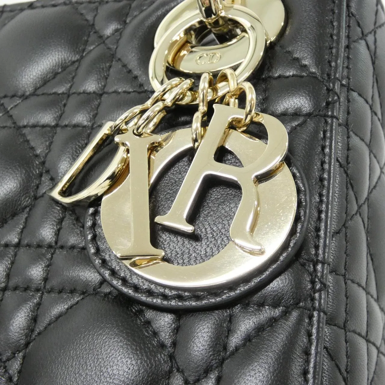 DIOR Lady Dior M0505OCAL Handbag Lambskin 黑色 羊皮 中古品A - 縮圖 4