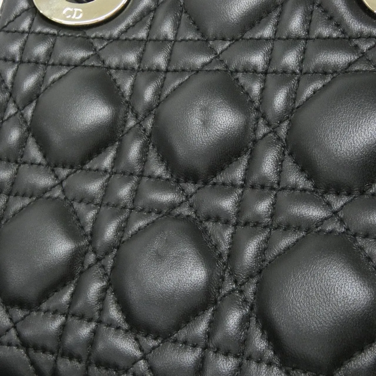 DIOR Lady Dior M0505OCAL Handbag Lambskin 黑色 羊皮 中古品A - 縮圖 5