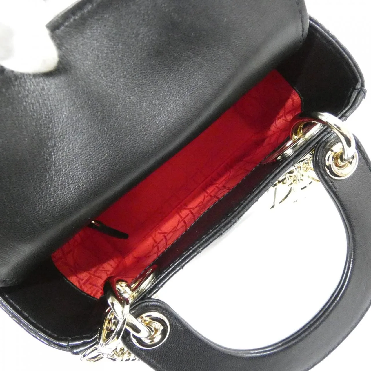 DIOR Lady Dior M0505OCAL Handbag Lambskin 黑色 羊皮 中古品A - 縮圖 8