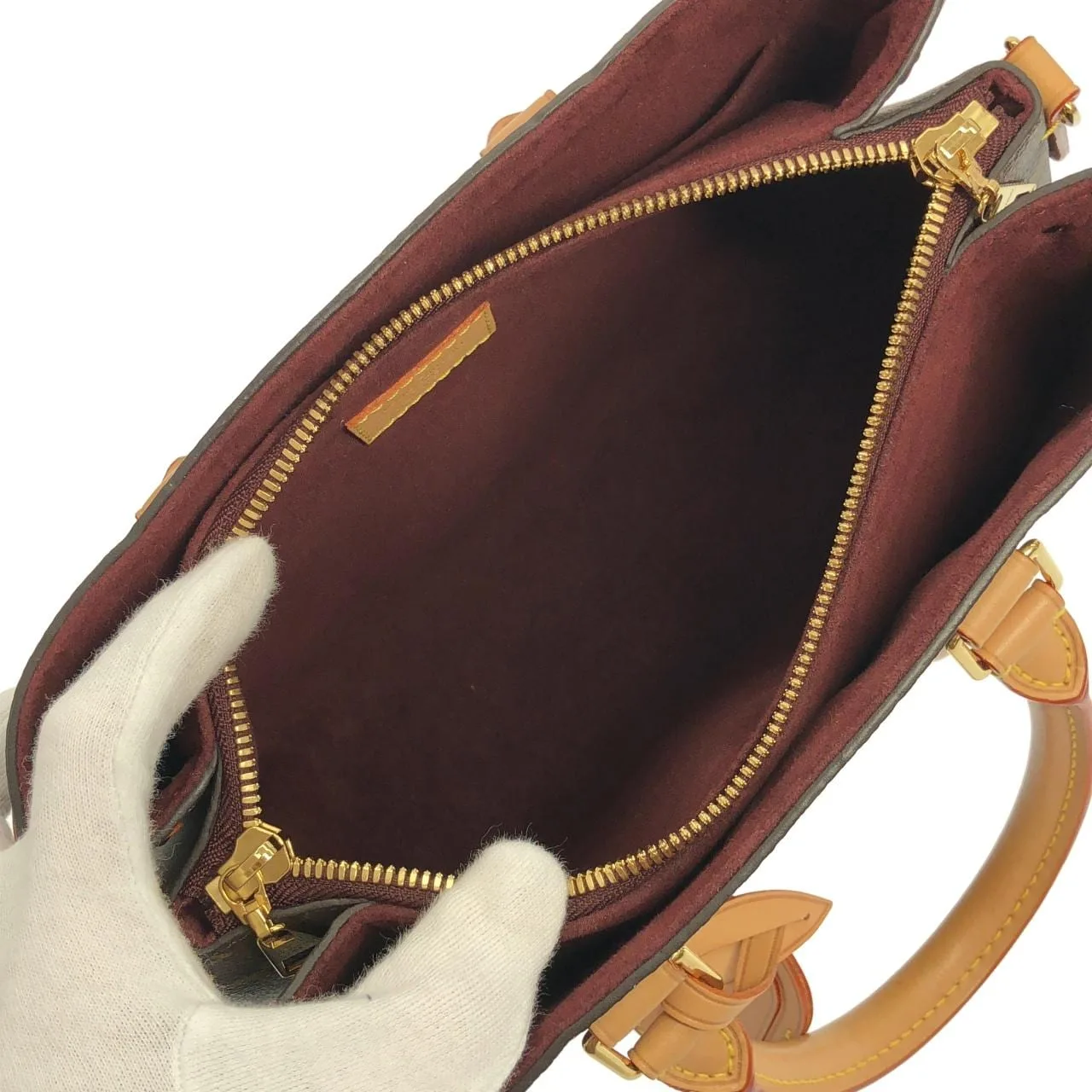 LOUIS VUITTON M44815 Handbag Monogram 黑色 Monogram 中古品A - 縮圖 6