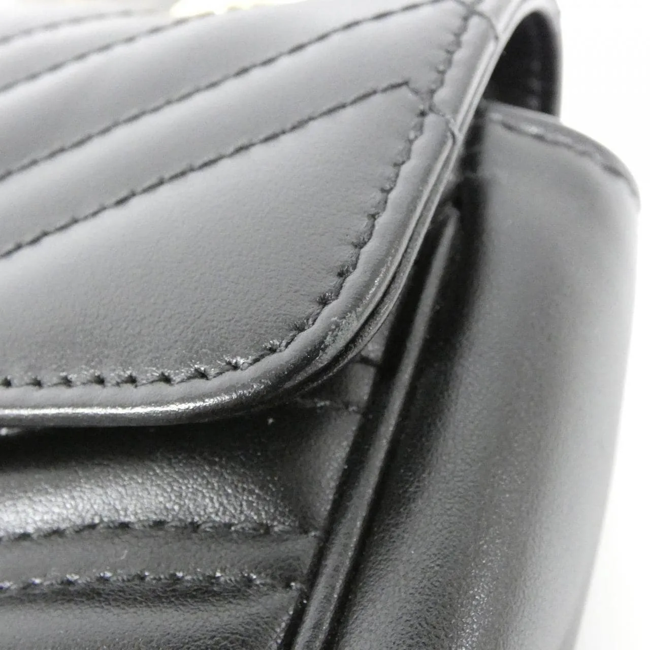 GUCCI Marmont 443497 DTDIT Shoulder Leather 黑色 皮革 中古品A - 縮圖 6