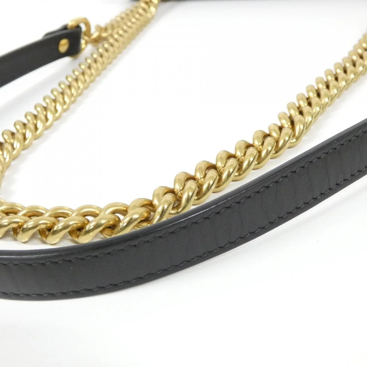 GUCCI Marmont 443497 DTDIT Shoulder Leather 黑色 皮革 中古品A - 縮圖 8