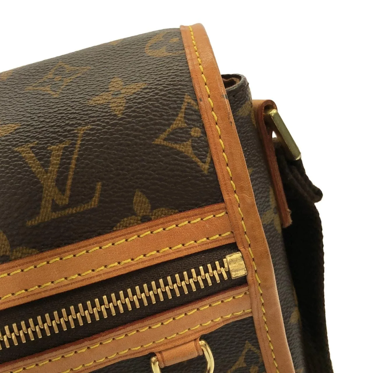 LOUIS VUITTON M40105 Shoulder Monogram 黑色 Monogram 中古品A - 縮圖 4