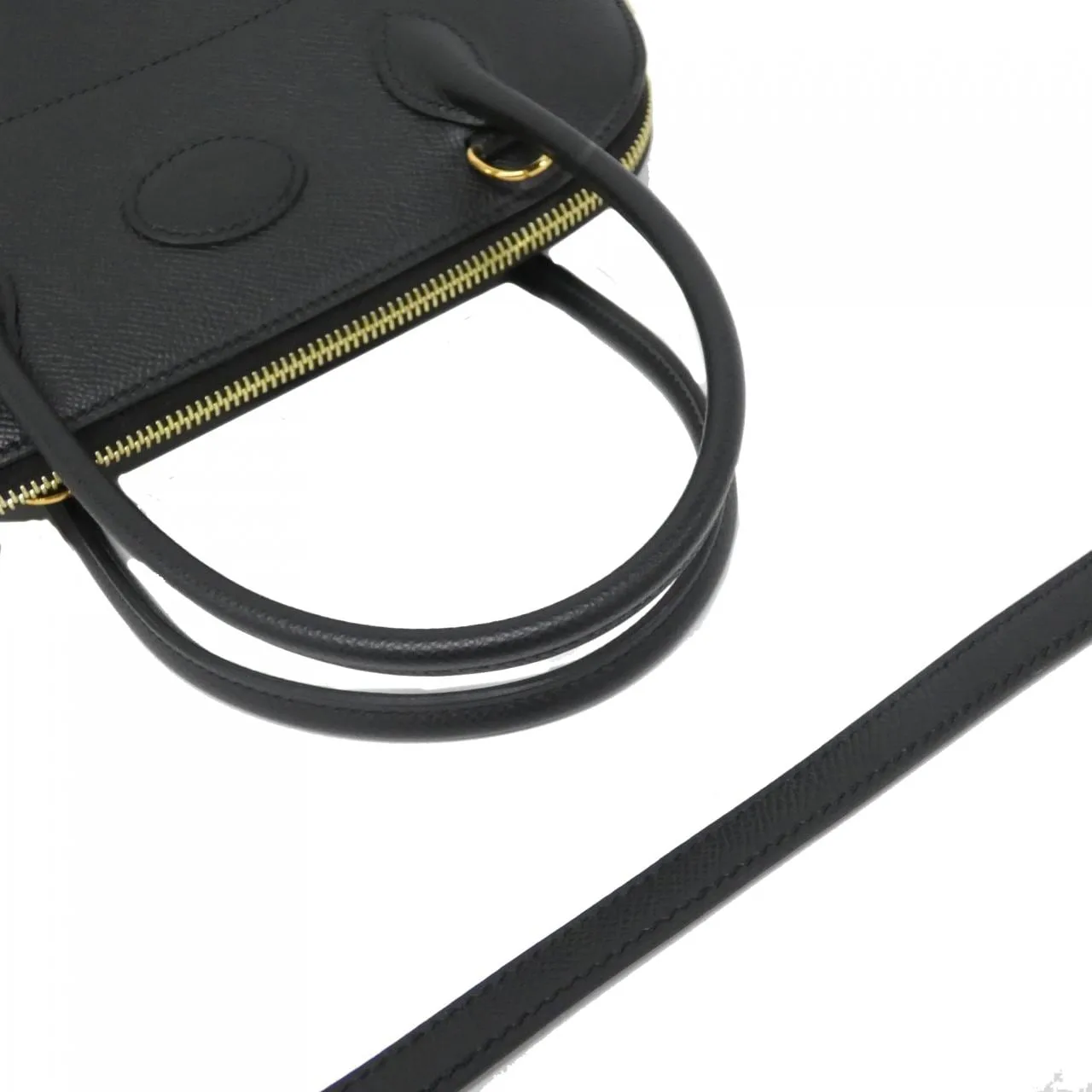 HERMES Bolide 049431CC Handbag Epsom Black Epsom Leather Rank A - Thumbnail 4