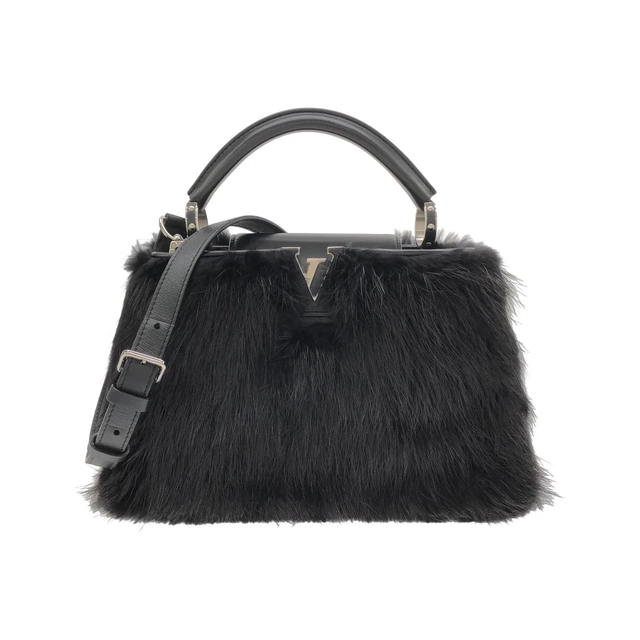 LOUIS VUITTON Capucines N93940 Handbag Black