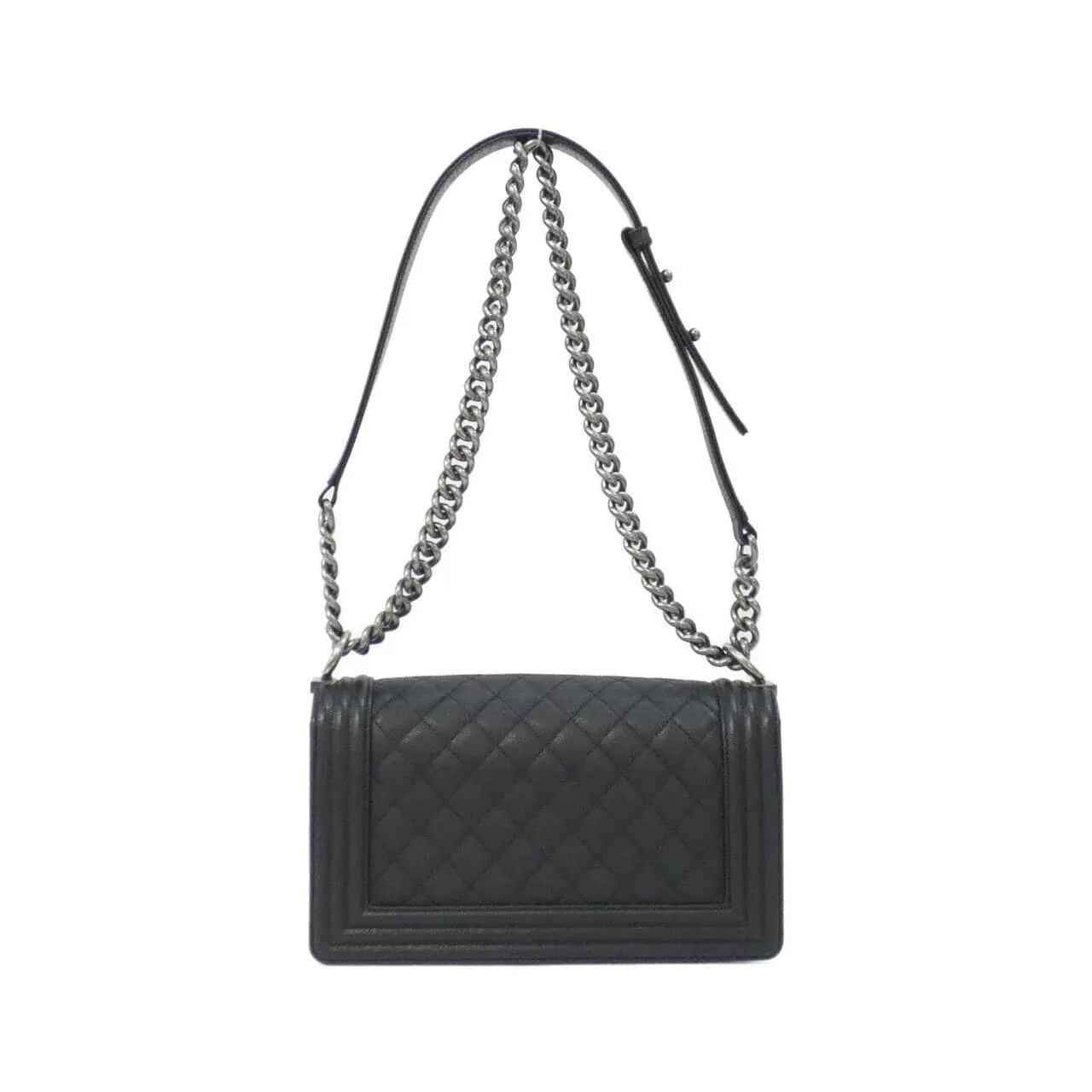 CHANEL Boy Chanel 67086 Shoulder Grained Calfskin Black Grained Calfskin Rank A - Thumbnail 2