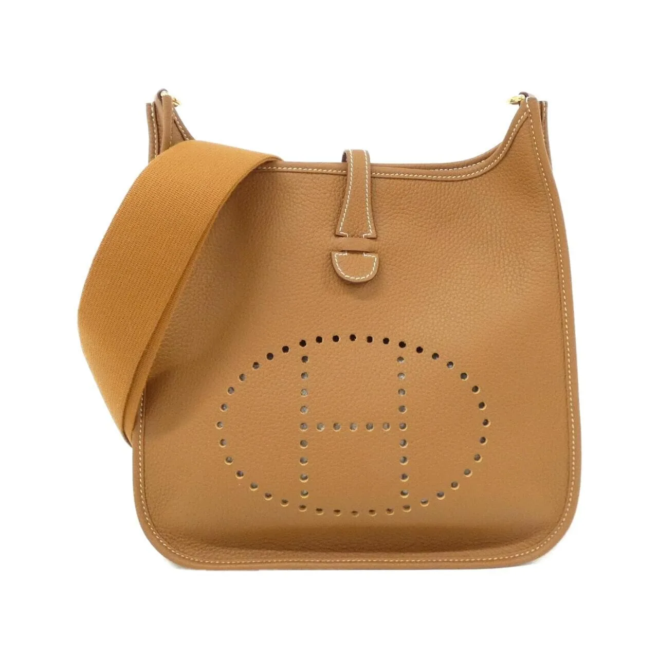 HERMES Evelyne 056277CC Shoulder Clemence Gold