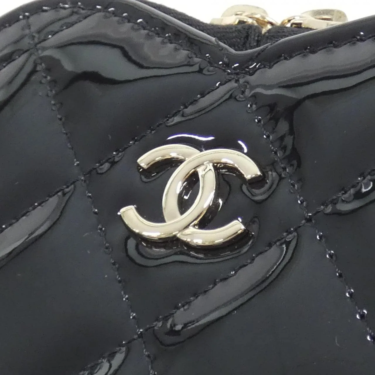 CHANEL Chanel 19 AP3296 散紙包 漆皮 黑色 漆皮 中古品A - 縮圖 3