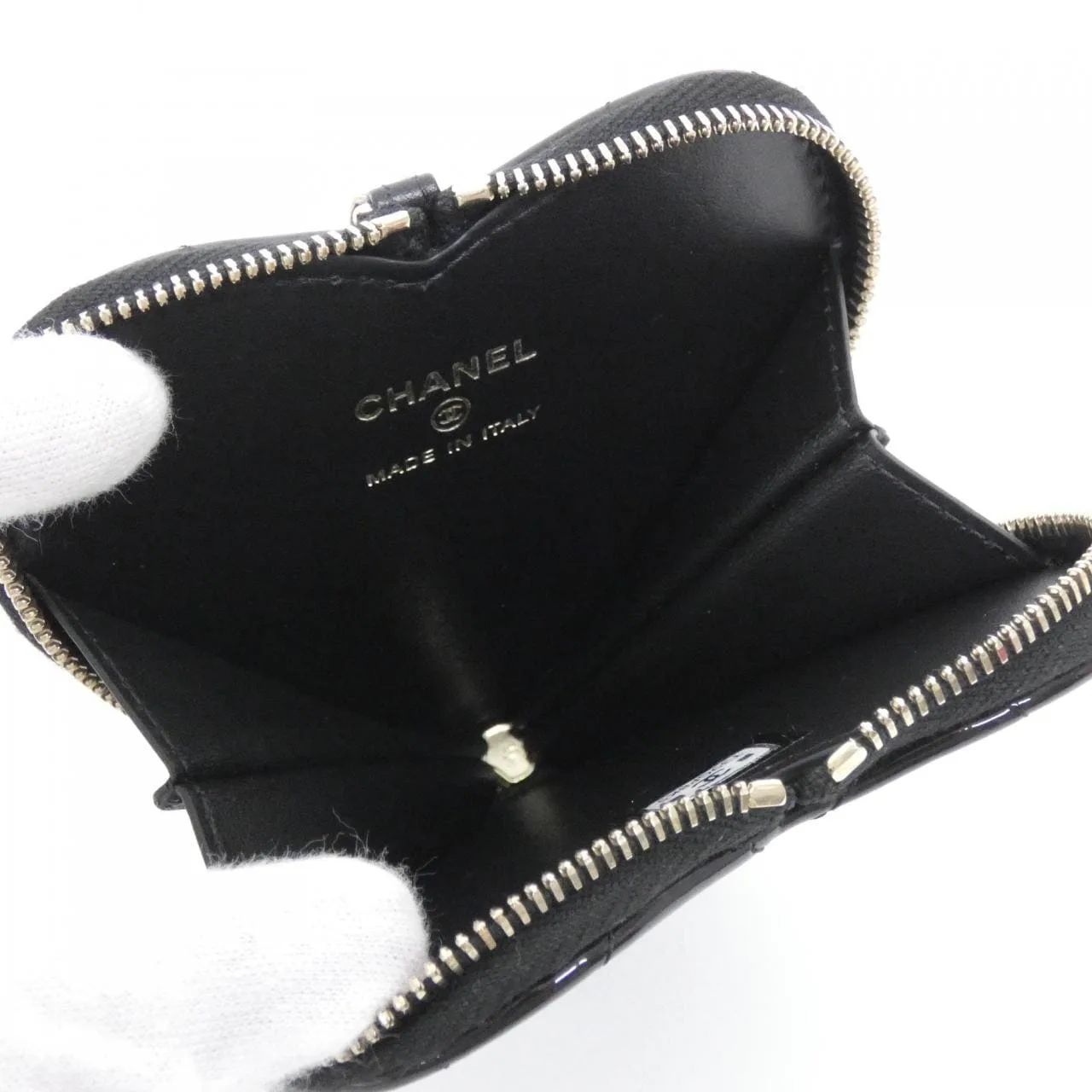 CHANEL Chanel 19 AP3296 散紙包 漆皮 黑色 漆皮 中古品A - 縮圖 6