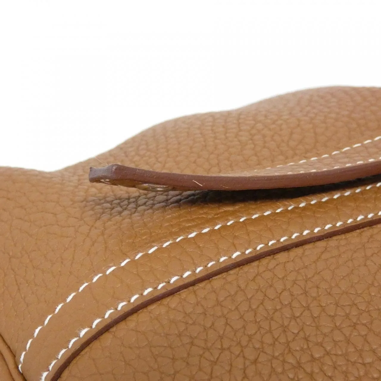 HERMES Picotin 060991CK Handbag Clemence Gold Clemence Leather Rank A - Thumbnail 4