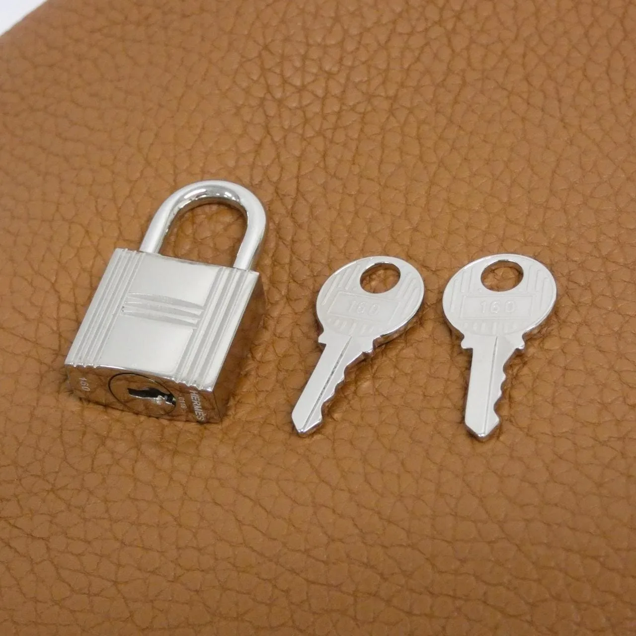 HERMES Picotin 060991CK Handbag Clemence Gold Clemence Leather Rank A - Thumbnail 5