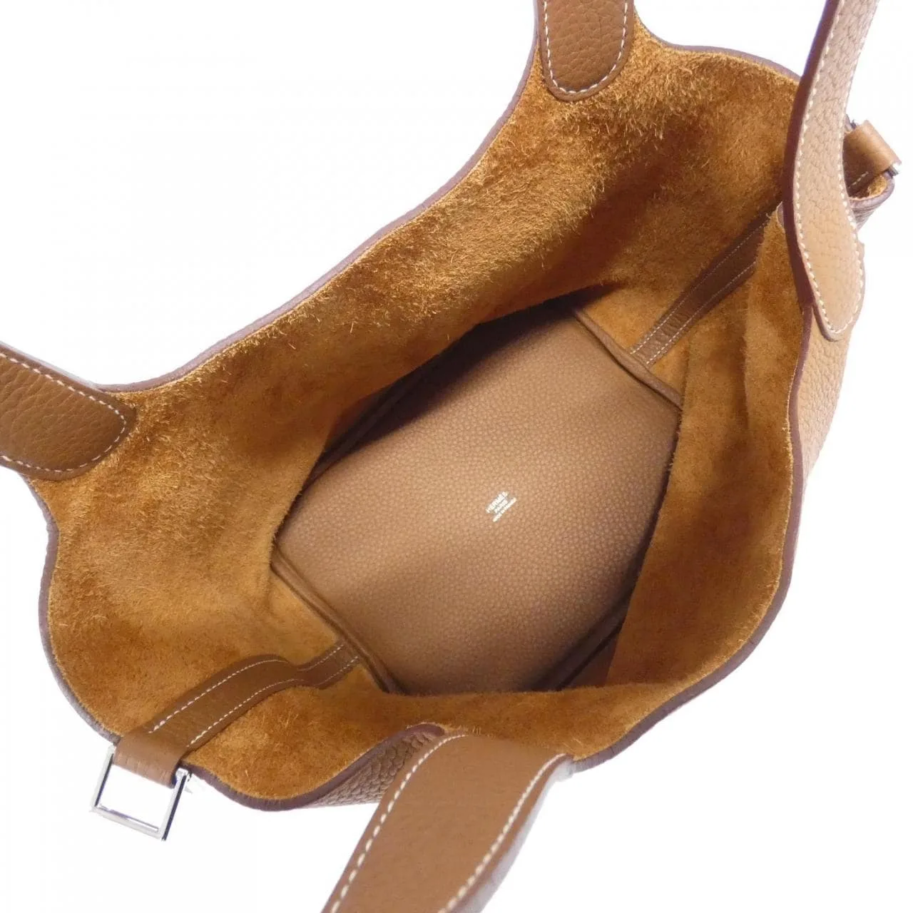 HERMES Picotin 060991CK Handbag Clemence Gold Clemence Leather Rank A - Thumbnail 7