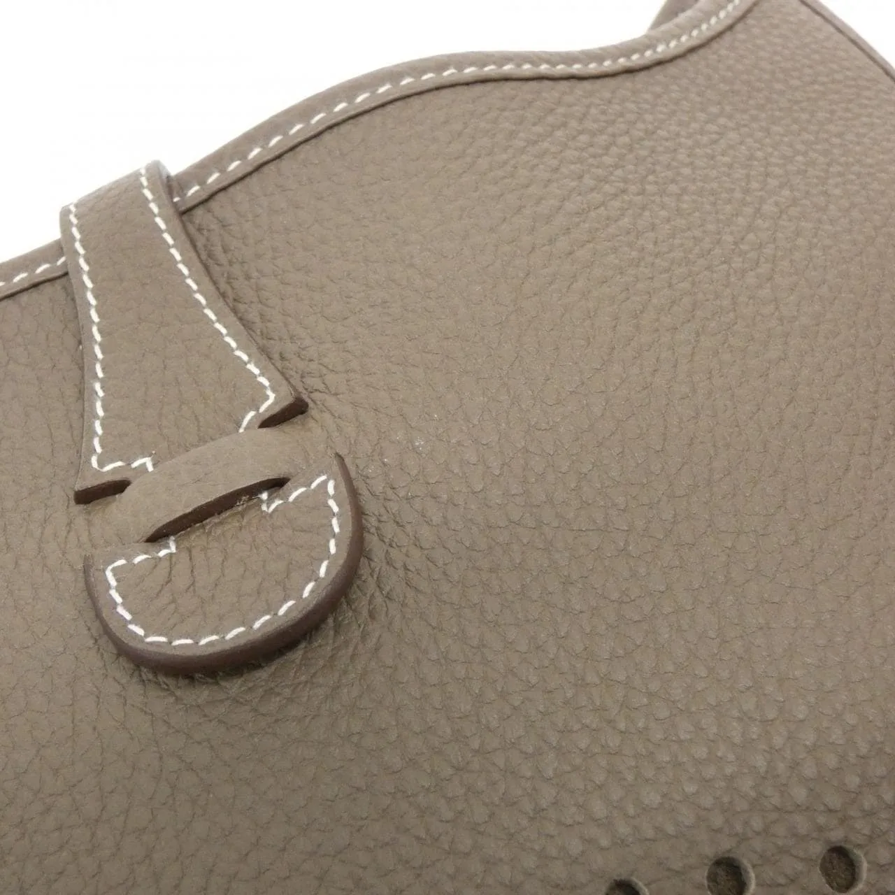 HERMES Evelyne 056277CK Shoulder Clemence Etoupe Clemence Leather Rank A - Thumbnail 4