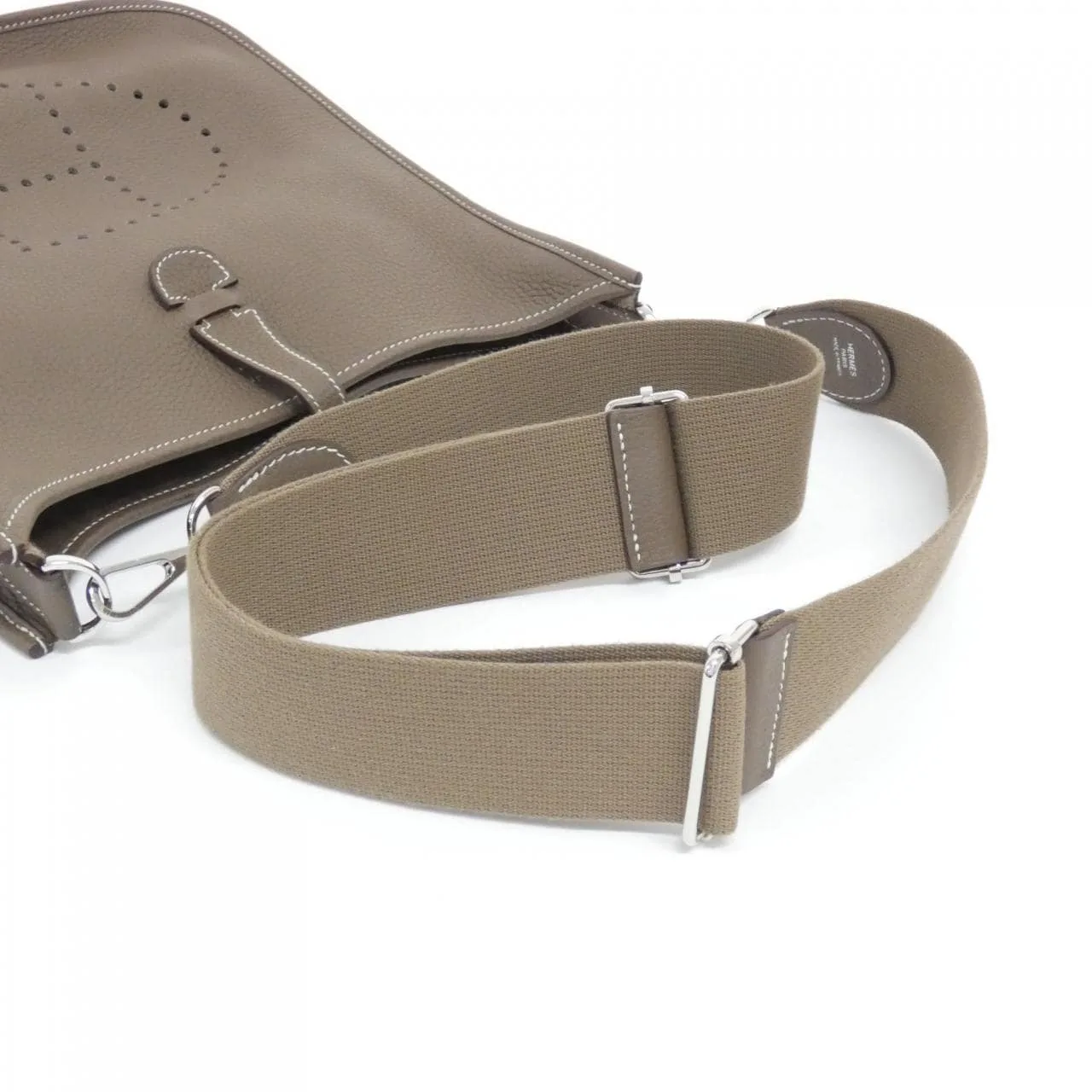 HERMES Evelyne 056277CK Shoulder Clemence Etoupe Clemence Leather Rank A - Thumbnail 7