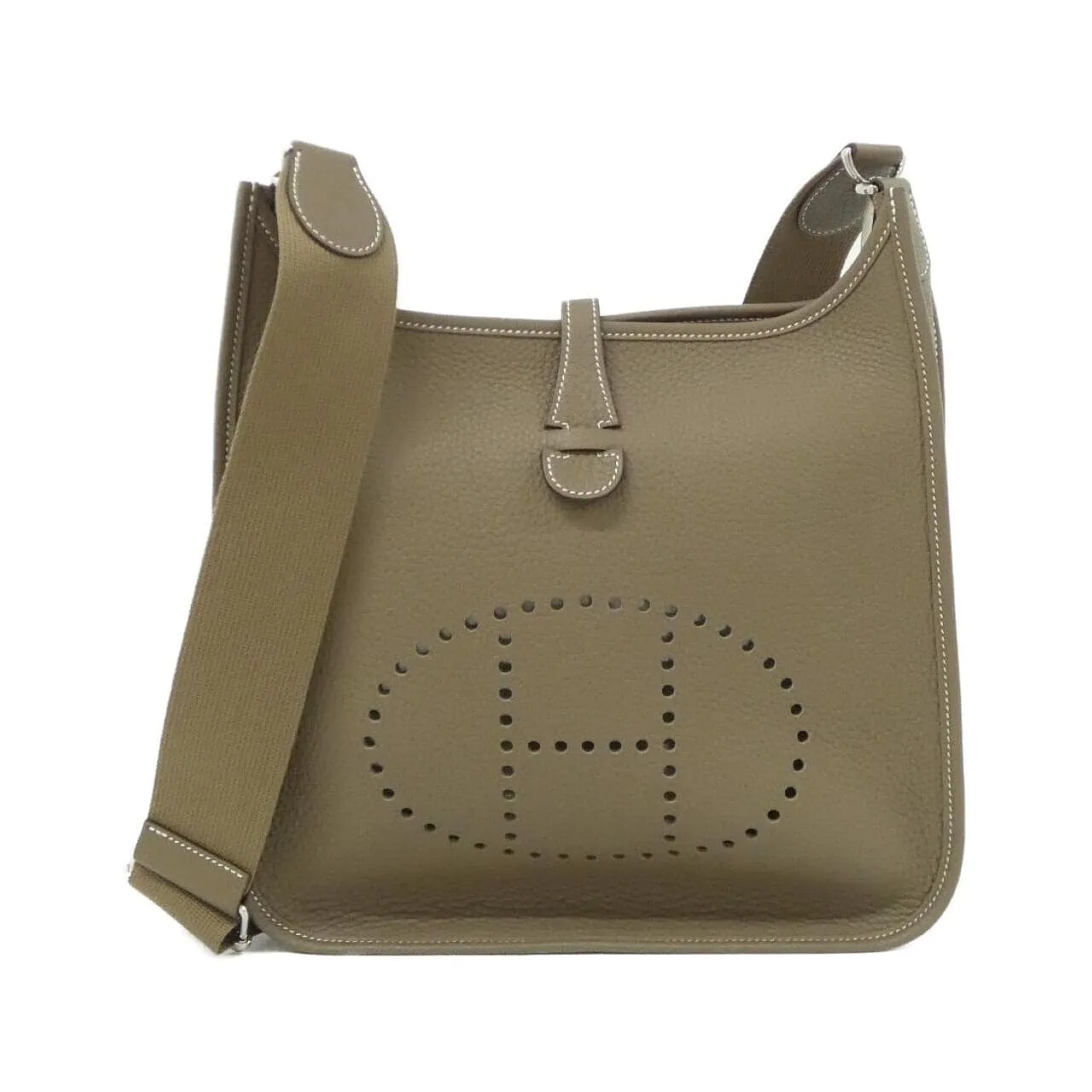 HERMES Evelyne 056277CK 肩背包 Clemence Etoupe